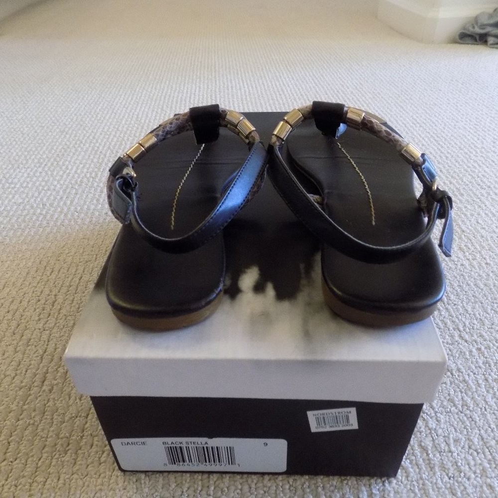 DV DOLCE VITA DARCIE BLACK STELLA SANDALS - Picture 4 of 6